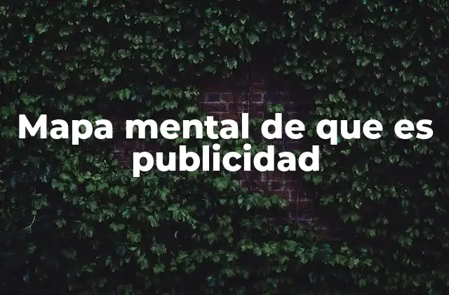 Mapa Mental de que es Publicidad