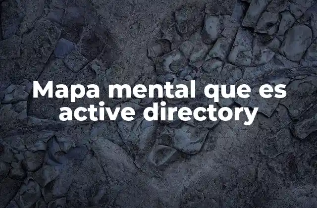 Mapa Mental que es Active Directory