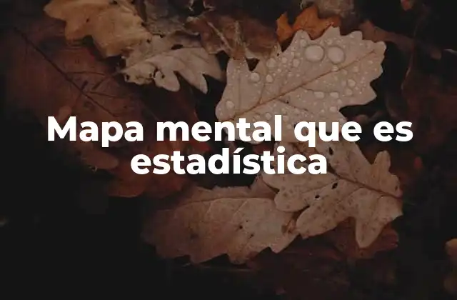 Mapa Mental que es Estadística