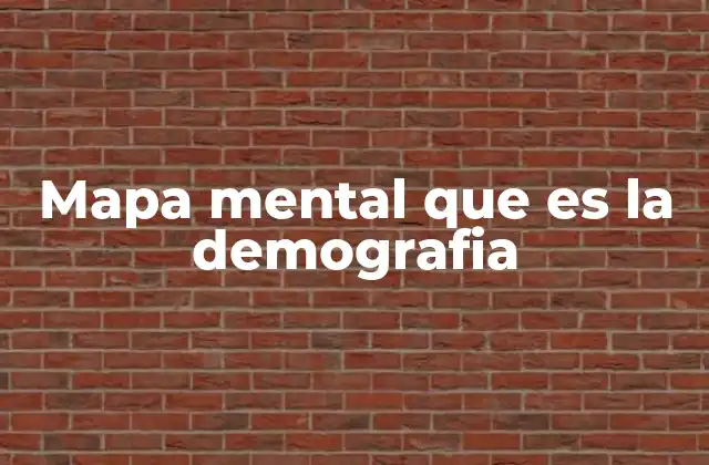 Mapa Mental que es la Demografia