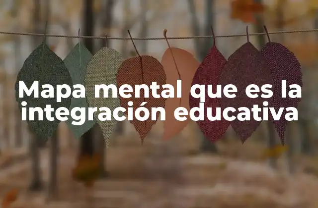 Mapa Mental que es la Integración Educativa