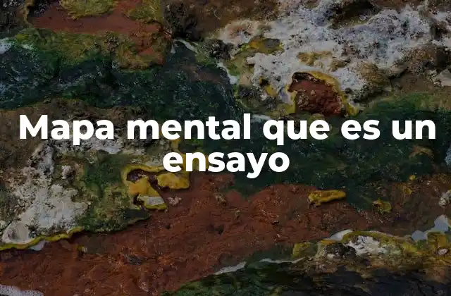 Mapa Mental que es un Ensayo