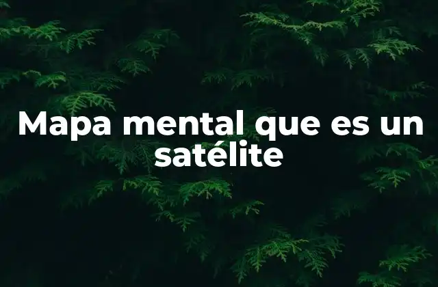 Mapa Mental que es un Satélite