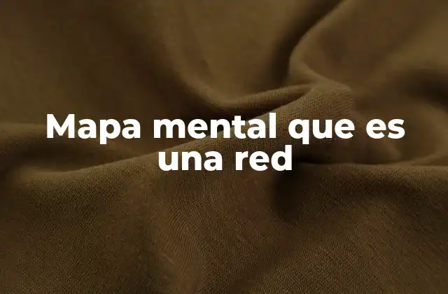 Mapa Mental que es una Red