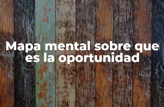 Cómo estructurar un mapa mental sobre oportunidades