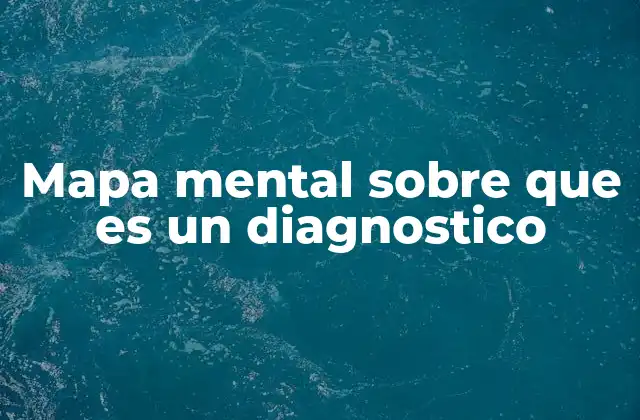 Mapa Mental sobre que es un Diagnostico