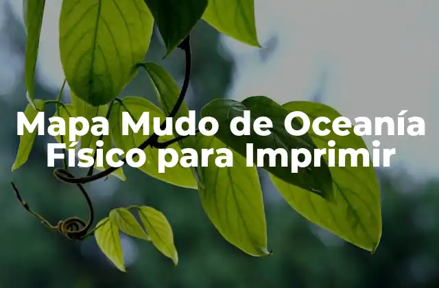 Mapa Mudo de Oceanía Físico para Imprimir