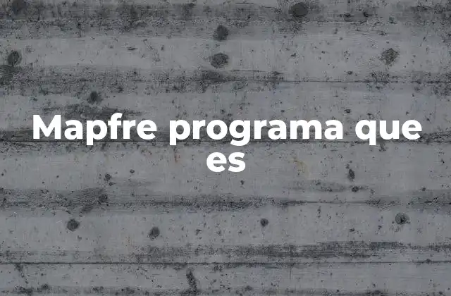 Mapfre Programa que es