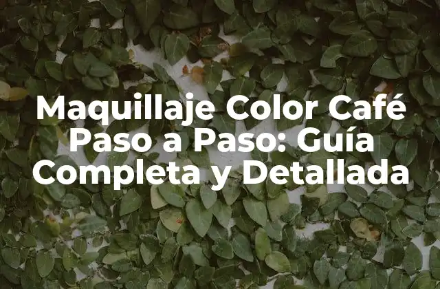 Maquillaje Color Café Paso a Paso: Guía Completa y Detallada 2 ¿Por qué Escoger el Maquillaje Color Café?