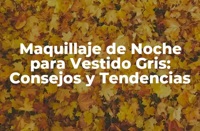 Maquillaje de Noche para Vestido Gris: Consejos y Tendencias