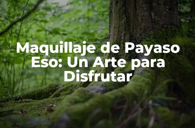 Maquillaje de Payaso Eso: un Arte para Disfrutar