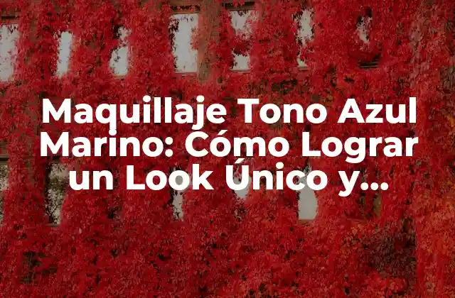 Maquillaje Tono Azul Marino: Cómo Lograr un Look Único y Atractivo