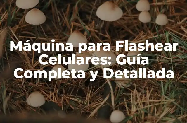 Máquina para Flashear Celulares: Guía Completa y Detallada