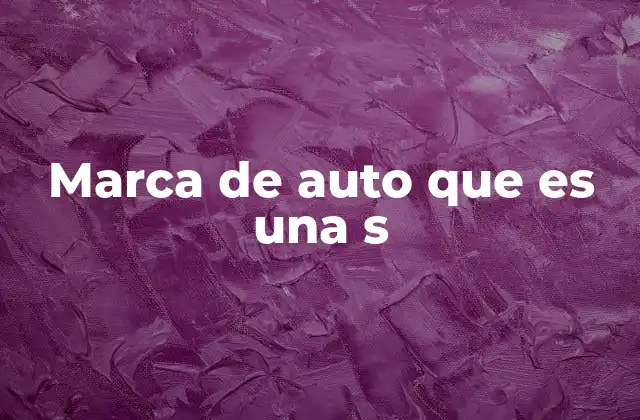Marca de Auto que es una S 2 Marcas con identidad visual basada en la letra S