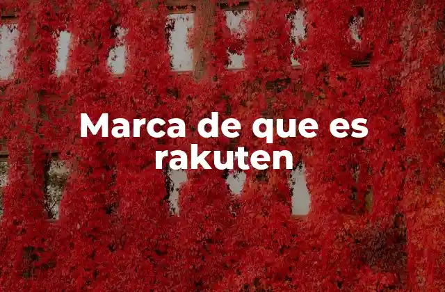 Marca de que es Rakuten
