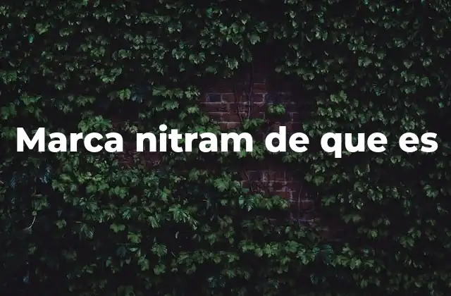 Marca Nitram de que es