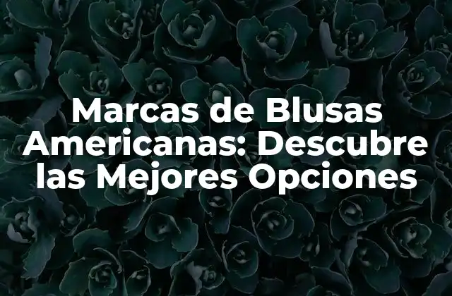 Marcas de Blusas Americanas: Descubre las Mejores Opciones