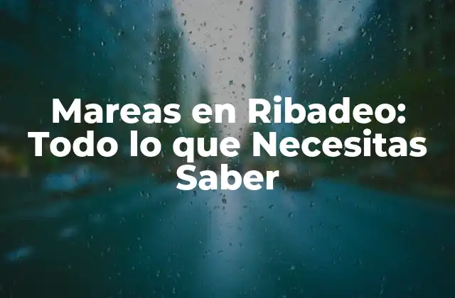 Mareas en Ribadeo: Todo Lo que Necesitas Saber