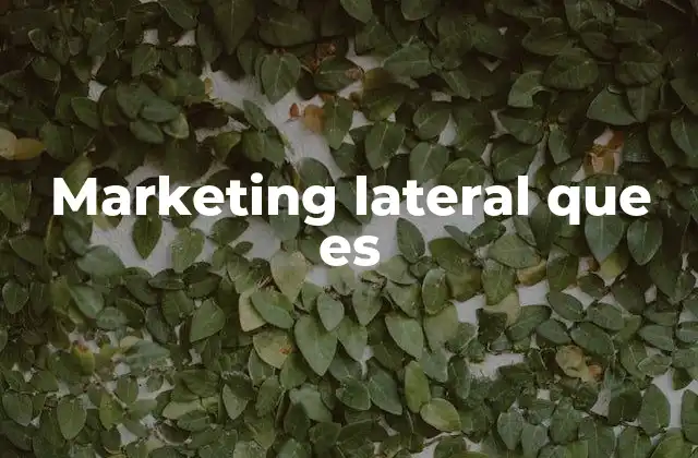 Marketing Lateral que es