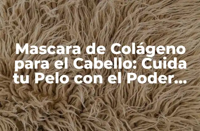 Mascara de Colágeno para el Cabello: Cuida Tu Pelo con el Poder Del Colágeno