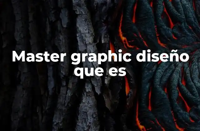 Master Graphic Diseño que es