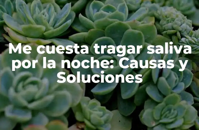 Me Cuesta Tragar Saliva por la Noche: Causas y Soluciones