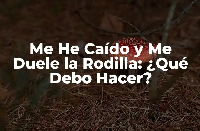 Me He Caído y Me Duele la Rodilla: ¿qué Debo Hacer?