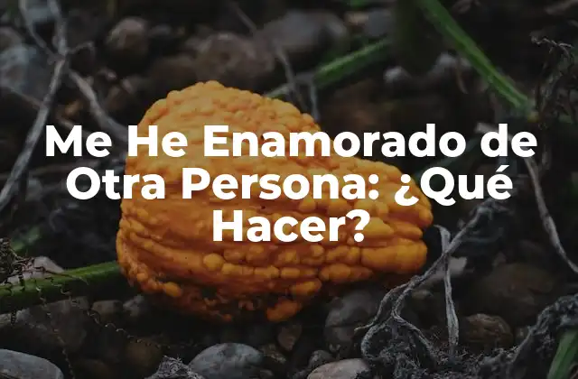 ¿Por Qué Me He Enamorado de Otra Persona?