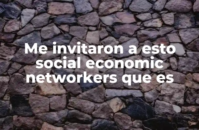 Cómo funciona un evento de social economic networkers