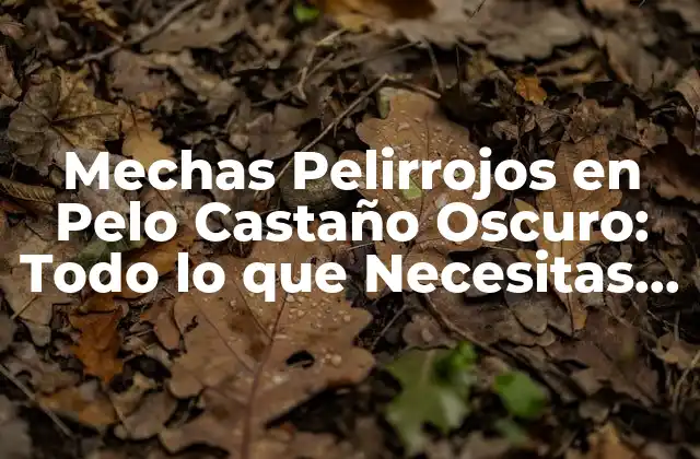 Mechas Pelirrojos en Pelo Castaño Oscuro: Todo Lo que Necesitas Saber