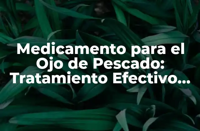 Medicamento para el Ojo de Pescado: Tratamiento Efectivo para la Queratocone