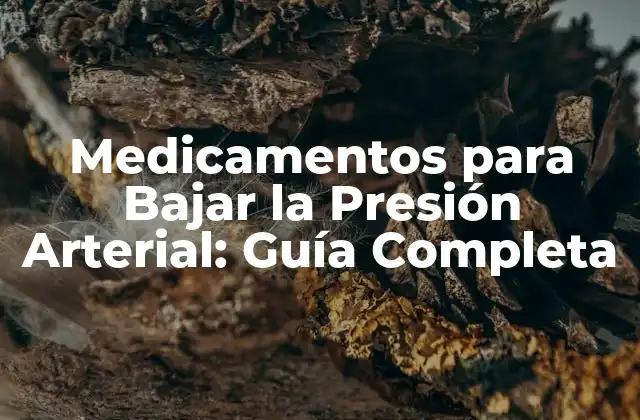 ¿Qué son los Medicamentos para Bajar la Presión Arterial?