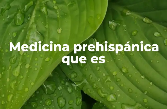 Medicina Prehispánica que es