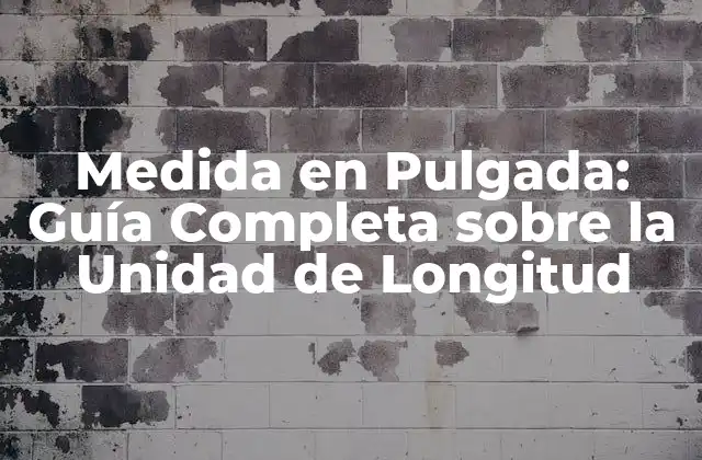Medida en Pulgada: Guía Completa sobre la Unidad de Longitud