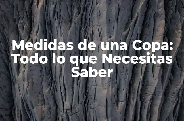 Tipos de Copas y sus Medidas