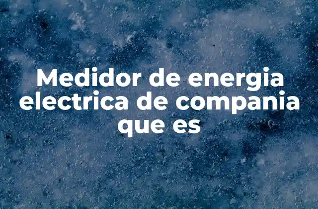 El papel del medidor en la gestión energética empresarial