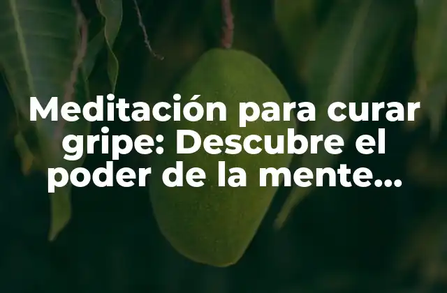 Meditación para Curar Gripe: Descubre el Poder de la Mente sobre la Salud