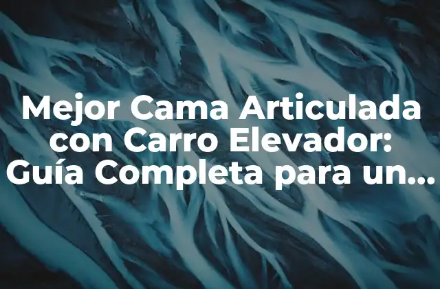 ¿Qué es una Cama Articulada con Carro Elevador?