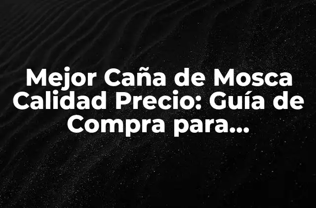 Mejor Caña de Mosca Calidad Precio: Guía de Compra para Principiantes y Experimentados