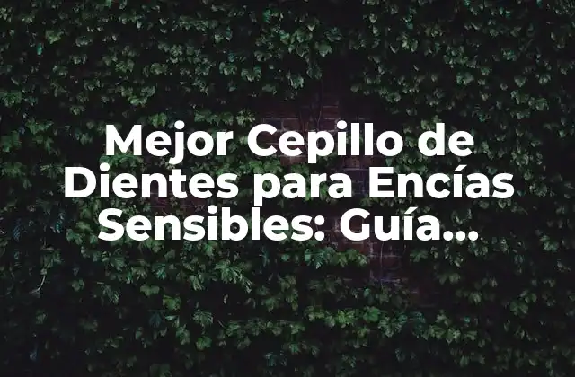Mejor Cepillo de Dientes para Encías Sensibles: Guía Completa