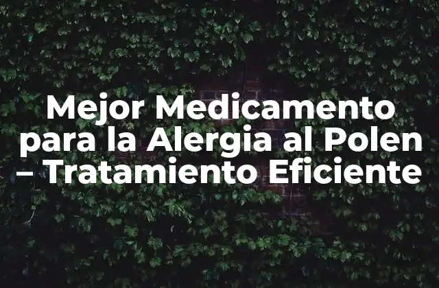 Mejor Medicamento para la Alergia Al Polen – Tratamiento Eficiente