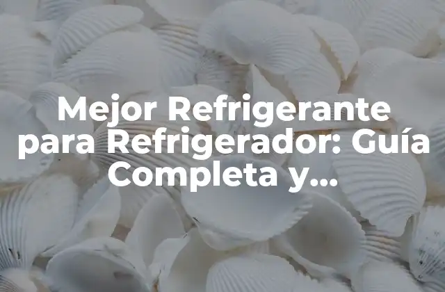 Mejor Refrigerante para Refrigerador: Guía Completa y Actualizada