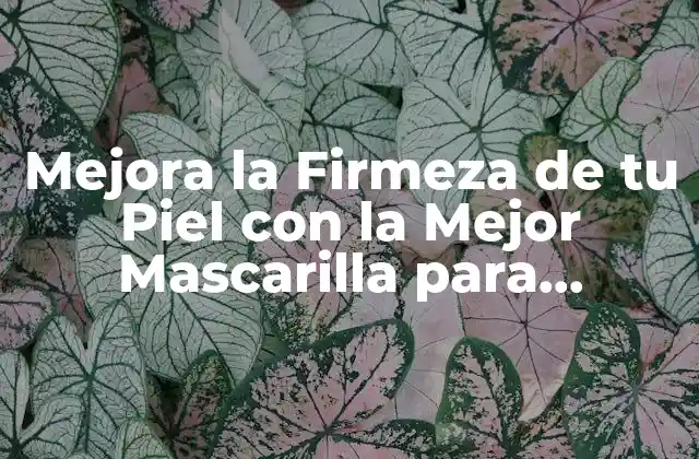 Mejora la Firmeza de Tu Piel con la Mejor Mascarilla para Reafirmar la Piel de la Cara