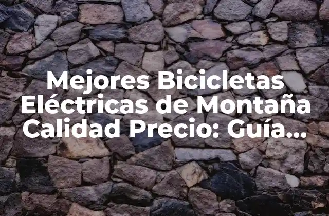 Mejores Bicicletas Eléctricas de Montaña Calidad Precio: Guía Completa
