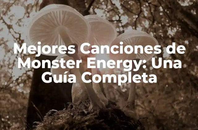 Mejores Canciones de Monster Energy: una Guía Completa