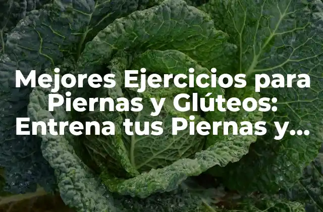 Mejores Ejercicios para Piernas y Glúteos: Entrena Tus Piernas y Glúteos de Forma Efectiva