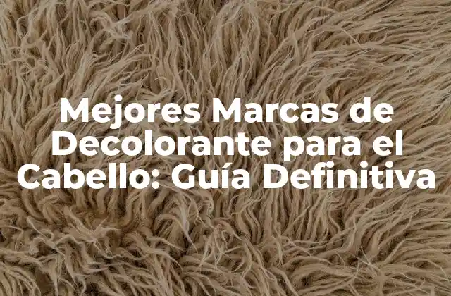 Mejores Marcas de Decolorante para el Cabello: Guía Definitiva