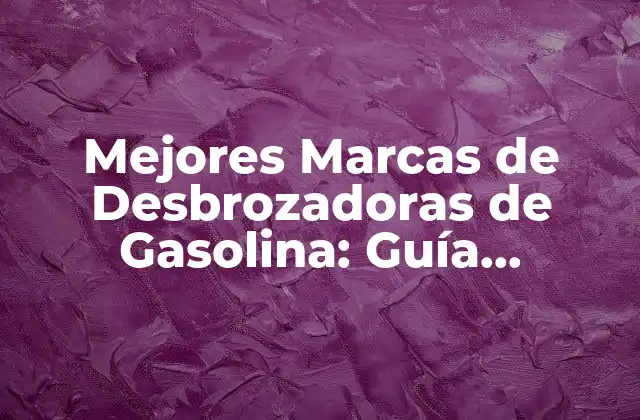 Mejores Marcas de Desbrozadoras de Gasolina: Guía Completa