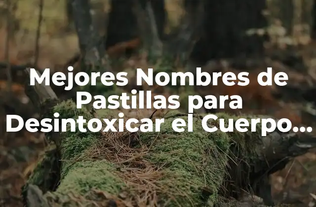 Mejores Nombres de Pastillas para Desintoxicar el Cuerpo – Guía Completa