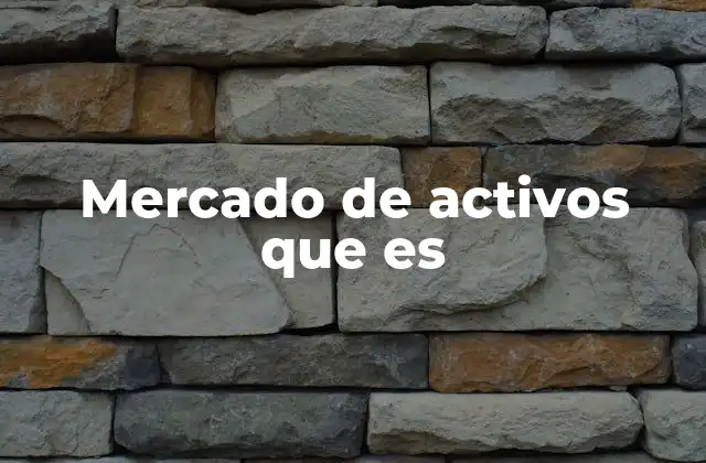 Mercado de Activos que es
